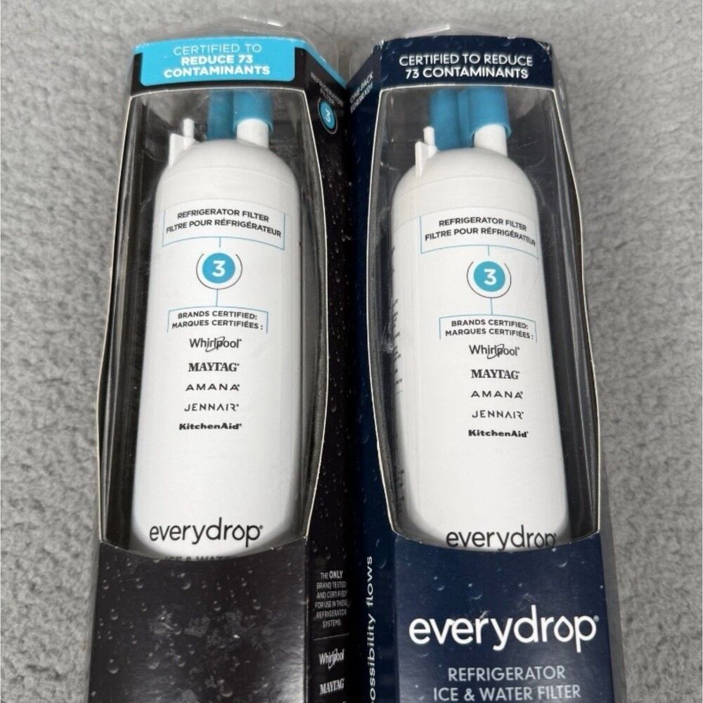 EveryDrop Ice Water Refrigerator Filter 3 EDR3RXD1 Lot of 2 Pack Genuine OEM New